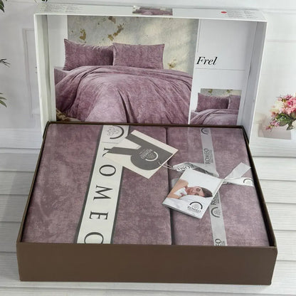Комплект постільної білизни попліновий, Romeo home Poplin Frel / Набір постільної білизни / Постіль бавовняна