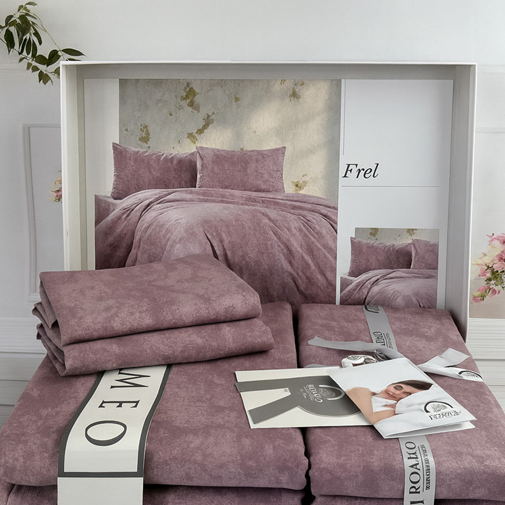 Комплект постільної білизни попліновий, Romeo home Poplin Frel / Набір постільної білизни / Постіль бавовняна
