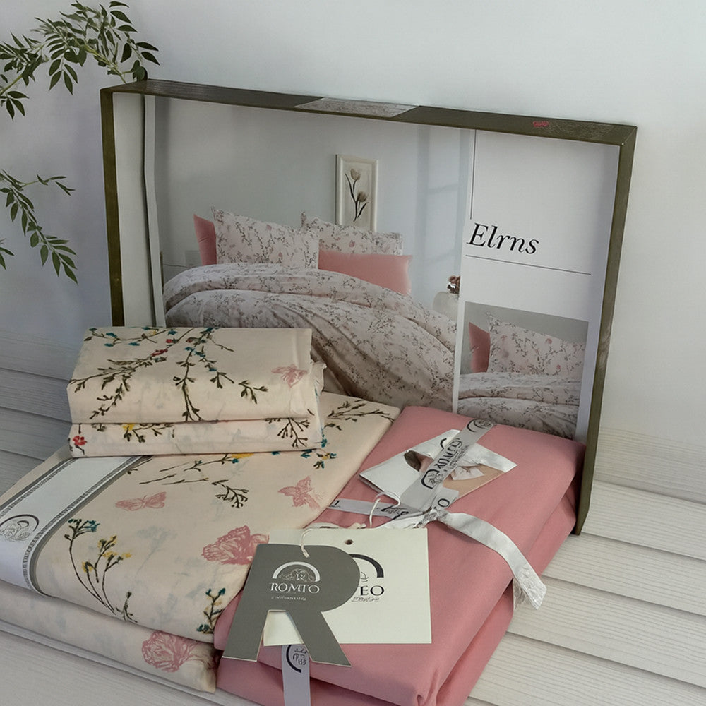 Комплект постільної білизни попліновий, Євро розмір, Romeo home Poplin Elrns / Постільна білизна бавовняна