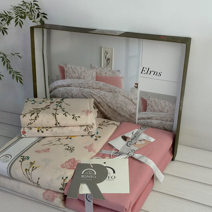 Комплект постільної білизни попліновий, Євро розмір, Romeo home Poplin Elrns / Постільна білизна бавовняна