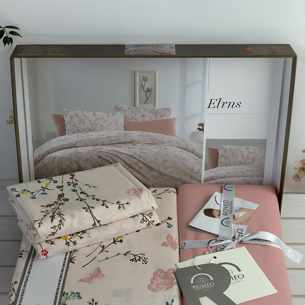 Комплект постільної білизни попліновий, Євро розмір, Romeo home Poplin Elrns / Постільна білизна бавовняна