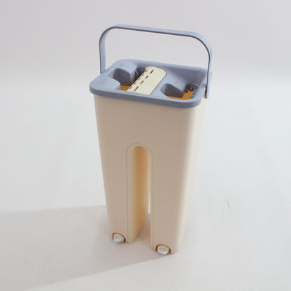 Комплект швабра та відро з самовіджимом Scratch Cleaning Mop, Світло бежева / Набір для збирання / Швабра ледарка