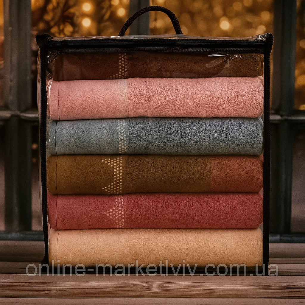 Махрові рушники 100x150 см, 6 шт Eko Sweet Dream / Набір рушників з бавовни / Комплект рушників