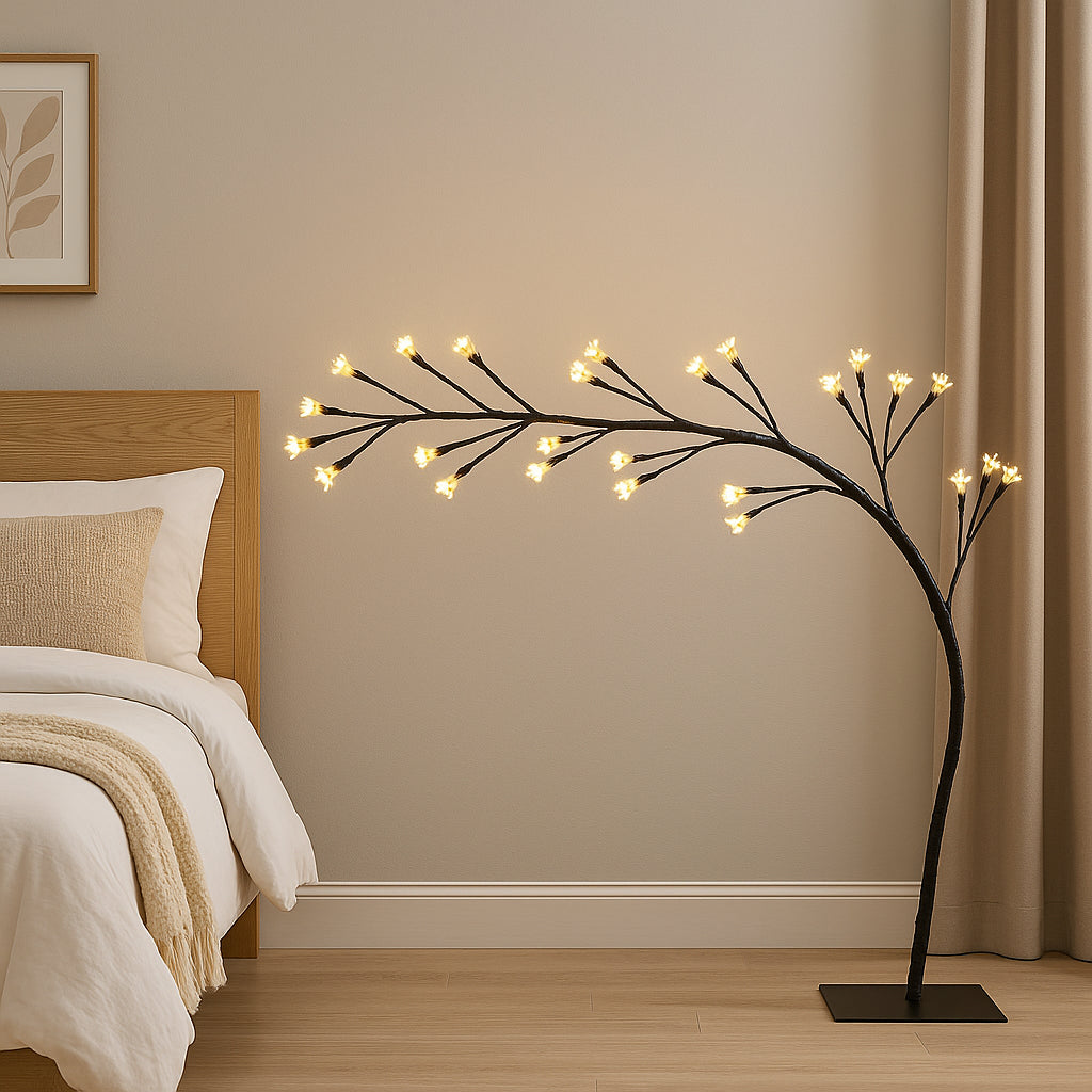 Світлодіодне дерево, 480 LED, 1.5м, USB, Чорний /батарейки / Декоративна LED лампа-нічник / Світильник дерево