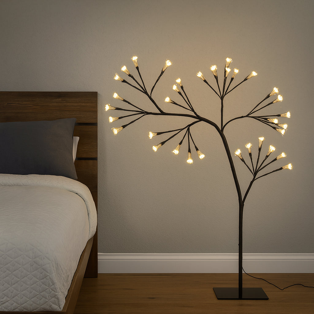 Світлодіодне дерево, 480 LED, 1.5м, USB, Чорний /батарейки / Декоративна LED лампа-нічник / Світильник дерево