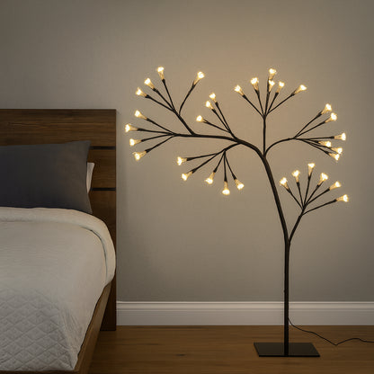 Світлодіодне дерево, 480 LED, 1.5м, USB, Чорний /батарейки / Декоративна LED лампа-нічник / Світильник дерево