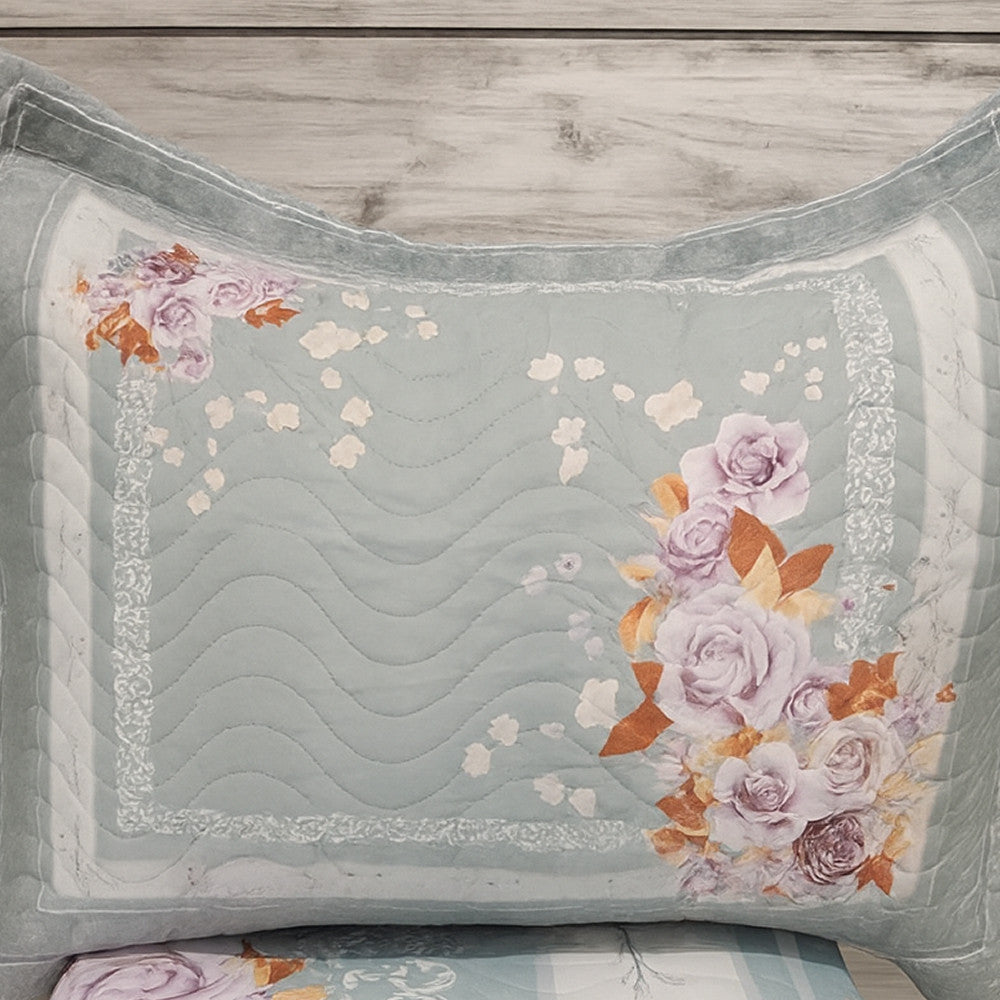 Двоспальне покривало стьобане 250x260см, 2 наволочки 50x70см, Miss Bella Rosebel / Комплект покривало з наволочками