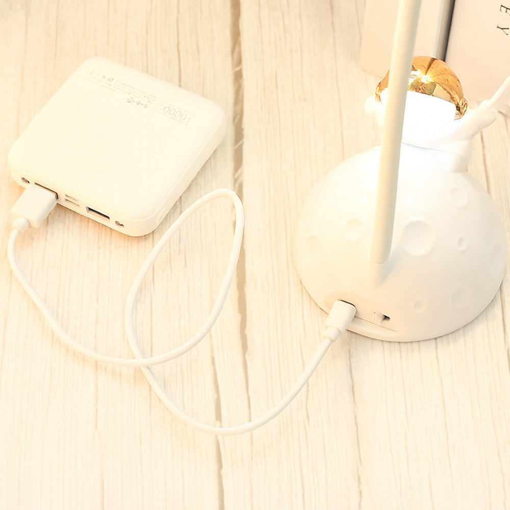 Дитяча настільна лампа Космонавт, 35х10см, з USB, Білий / Акумуляторна лампа нічник / Світлодіодний світильник на стіл