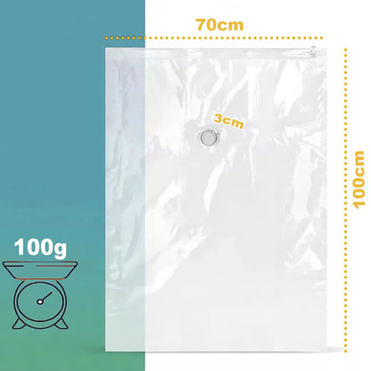 1шт Вакуумний пакет для одягу 80х110см, Vacuum Bag, Прозорий / Вакуумний мішок для зберігання одягу
