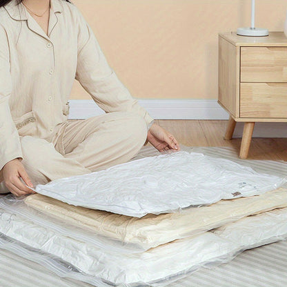 1шт Вакуумний пакет для одягу 80х110см, Vacuum Bag, Прозорий / Вакуумний мішок для зберігання одягу
