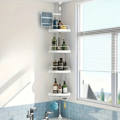 Кутова полиця для ванної 320х33см, Multi Corner Shelf GY-188 White, Білий / Розсувна полиця для ванної кімнати