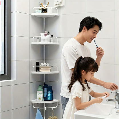 Кутова полиця для ванної 320х33см, Multi Corner Shelf GY-188 White, Білий / Розсувна полиця для ванної кімнати