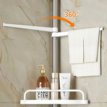 Кутова полиця для ванної 320х33см, Multi Corner Shelf GY-188 White, Білий / Розсувна полиця для ванної кімнати
