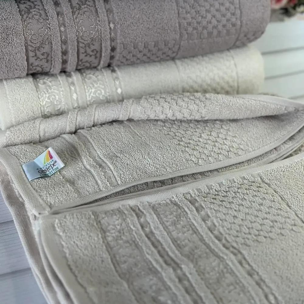 Набір махрових рушників, 6 шт, 70x140 см, Lux cotton Senfoni / Набір банних рушників / Комплект махрових рушників