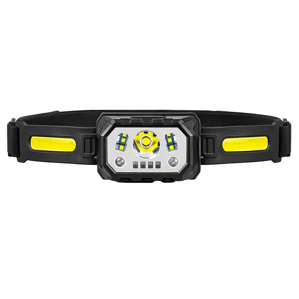 Налобний ліхтар акумуляторний, сенсорне включення, від USB, HY-1812-1, Чорний / Світлодіодний ліхтарик на голову