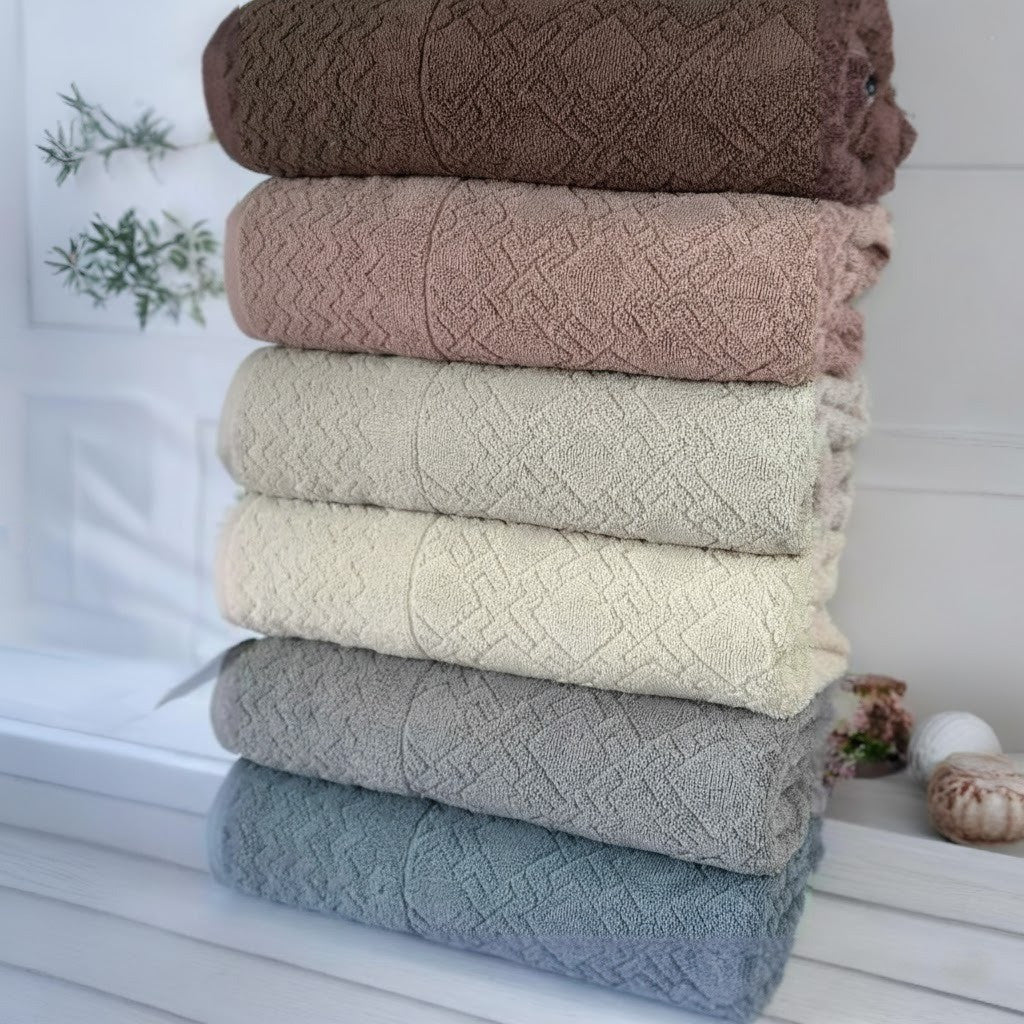Набір рушників, 6 шт, 70x140 см, Cestepe Lux cotton Grand / Комплект махрових рушників / Бавовняні рушники