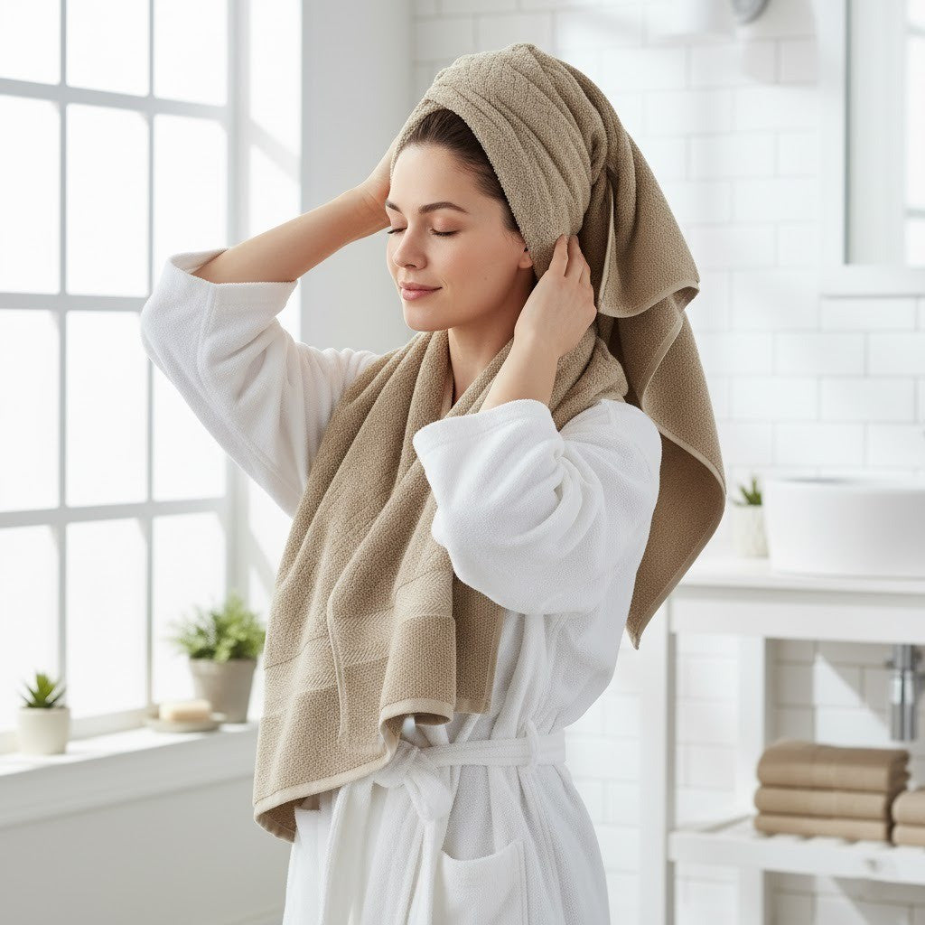 Набір рушників, 6 шт, 70x140 см, Cestepe Lux cotton Grand / Комплект махрових рушників / Бавовняні рушники