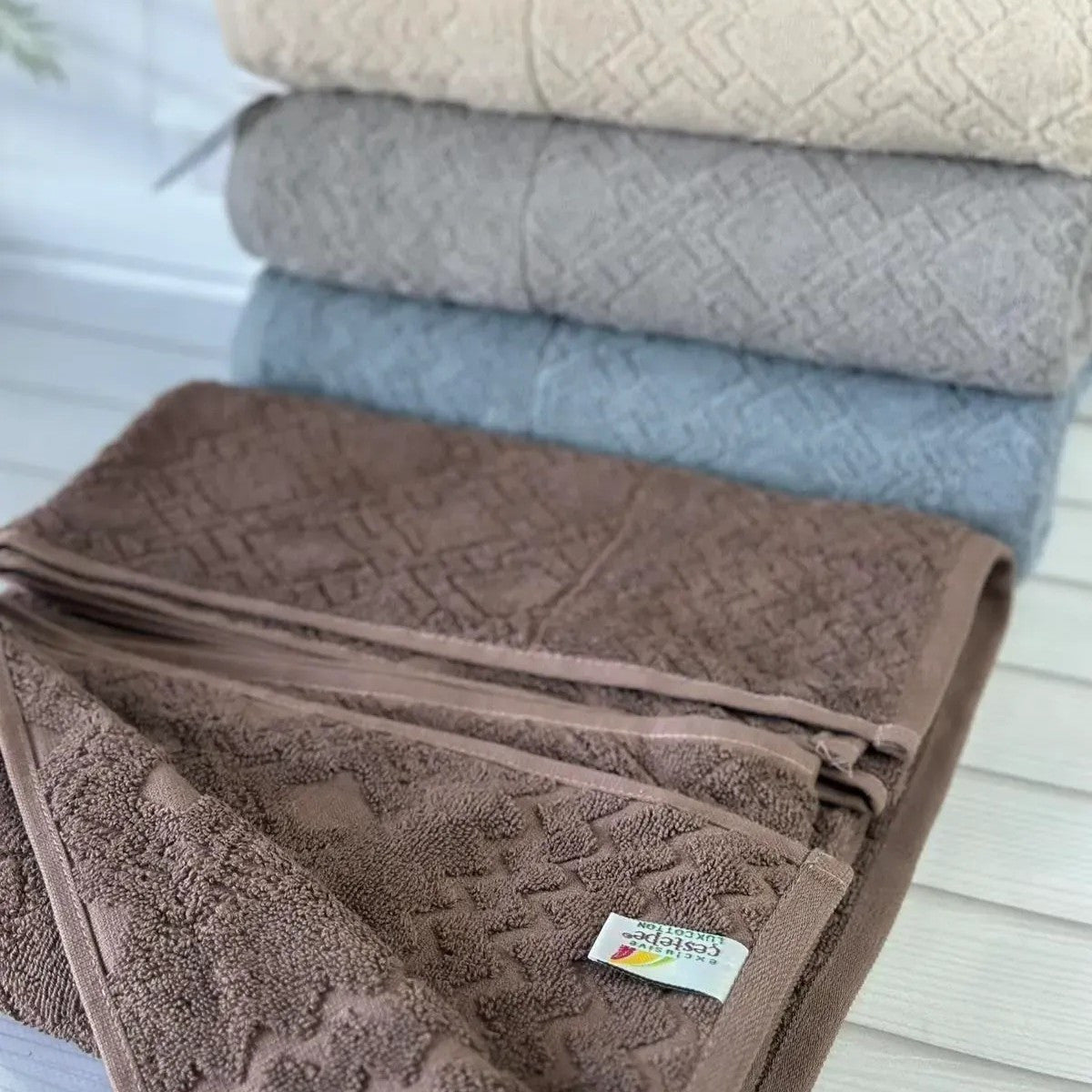 Набір рушників, 6 шт, 70x140 см, Cestepe Lux cotton Grand / Комплект махрових рушників / Бавовняні рушники