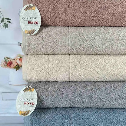 Набір рушників, 6 шт, 70x140 см, Cestepe Lux cotton Grand / Комплект махрових рушників / Бавовняні рушники
