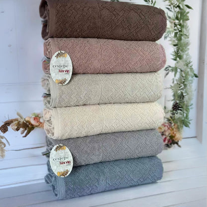 Набір рушників, 6 шт, 70x140 см, Cestepe Lux cotton Grand / Комплект махрових рушників / Бавовняні рушники