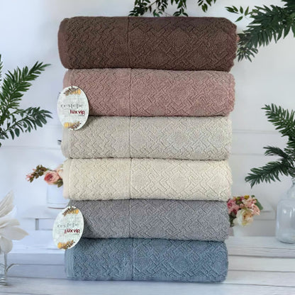 Набір рушників, 6 шт, 70x140 см, Cestepe Lux cotton Grand / Комплект махрових рушників / Бавовняні рушники