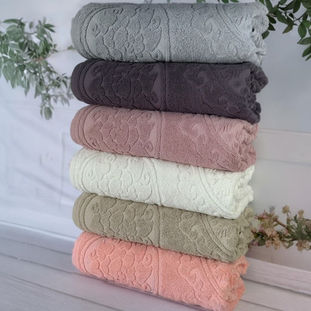Набір рушників, 6 шт, 70x140 см, Cestepe Lux cotton Baki / Набір махрових рушників / Комплект рушників