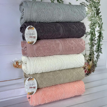Набір рушників, 6 шт, 70x140 см, Cestepe Lux cotton Baki / Набір махрових рушників / Комплект рушників