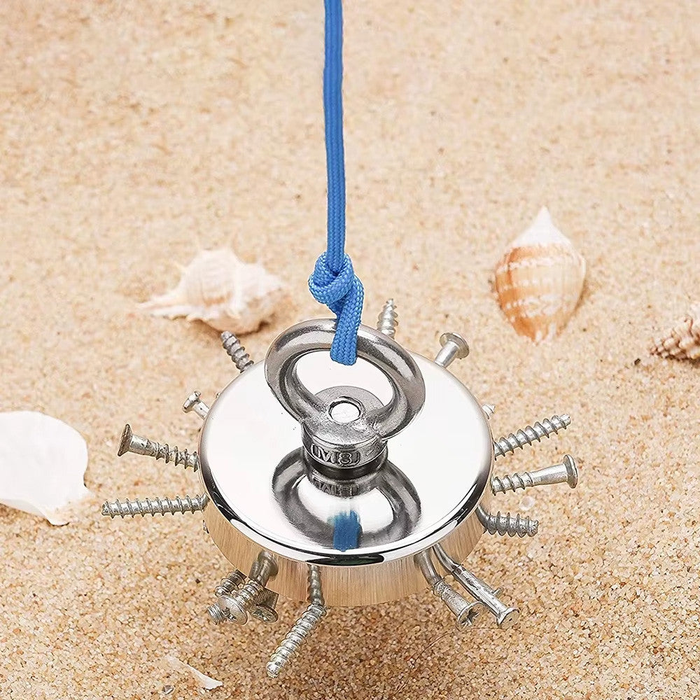 Неодимовий магніт 90мм - 350кг у корпусі із зовнішнім кільцем / Пошуковий магніт / Магніт для пошуків металу