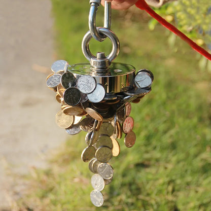 Неодимовий магніт 48мм - 75кг у корпусі із зовнішнім кільцем / Пошуковий магніт / Магніт для пошуків металу