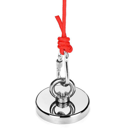 Неодимовий магніт 75мм - 250кг у корпусі із зовнішнім кільцем / Пошуковий магніт / Магніт для пошуків металу