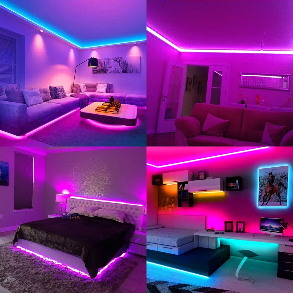 Розумна неонова стрічка, від USB, 3м, Bluetooth + пульт, Rgb / Гнучка RGB стрічка / Світлодіодна стрічка неон / LED стрічка