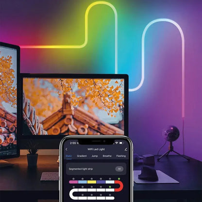 Розумна неонова стрічка, від USB, 3м, Bluetooth + пульт, Rgb / Гнучка RGB стрічка / Світлодіодна стрічка неон / LED стрічка