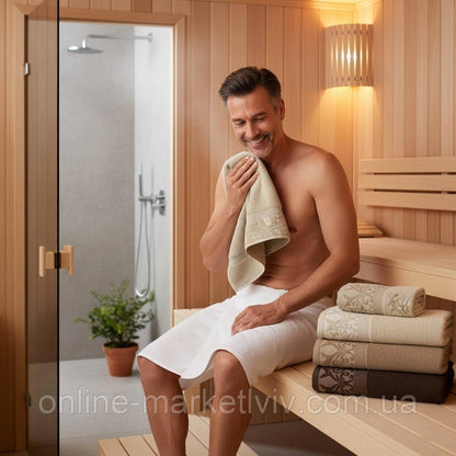 Рушники бавовняні, 6 шт/уп, 70x140, Sweet dream Zincir / Рушники махрові / Набір рушників