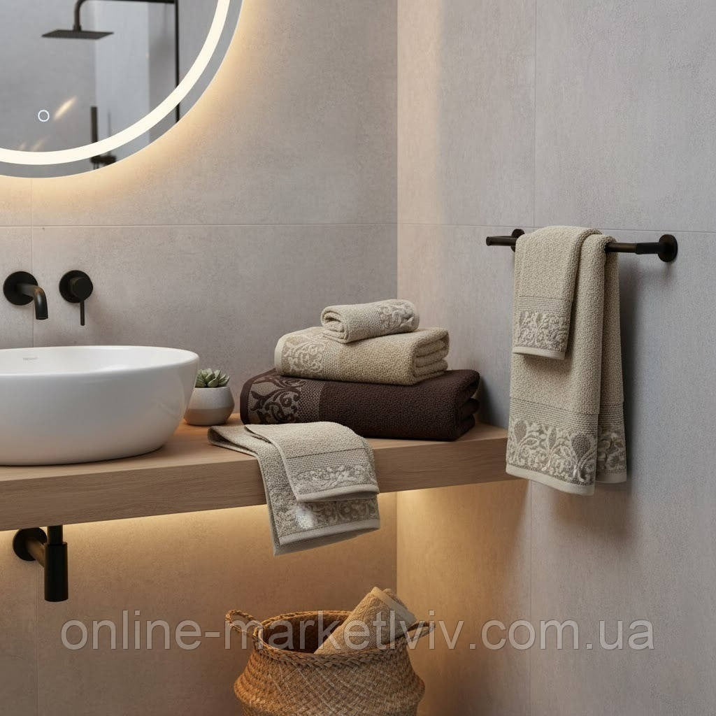 Рушники бавовняні, 6 шт/уп, 70x140, Sweet dream Zincir / Рушники махрові / Набір рушників