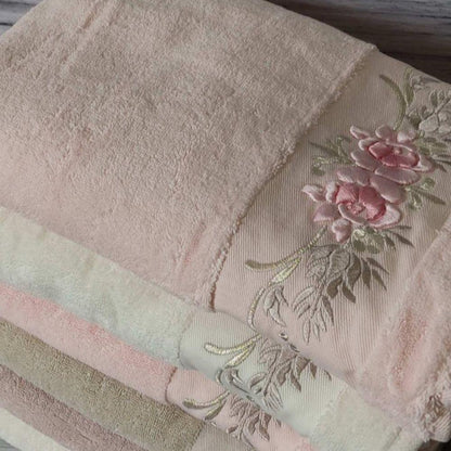 Набір рушників, 6 шт, 70x140 см, Pupilla Eva Rose / Набір рушників із бавовни / Комплект рушників