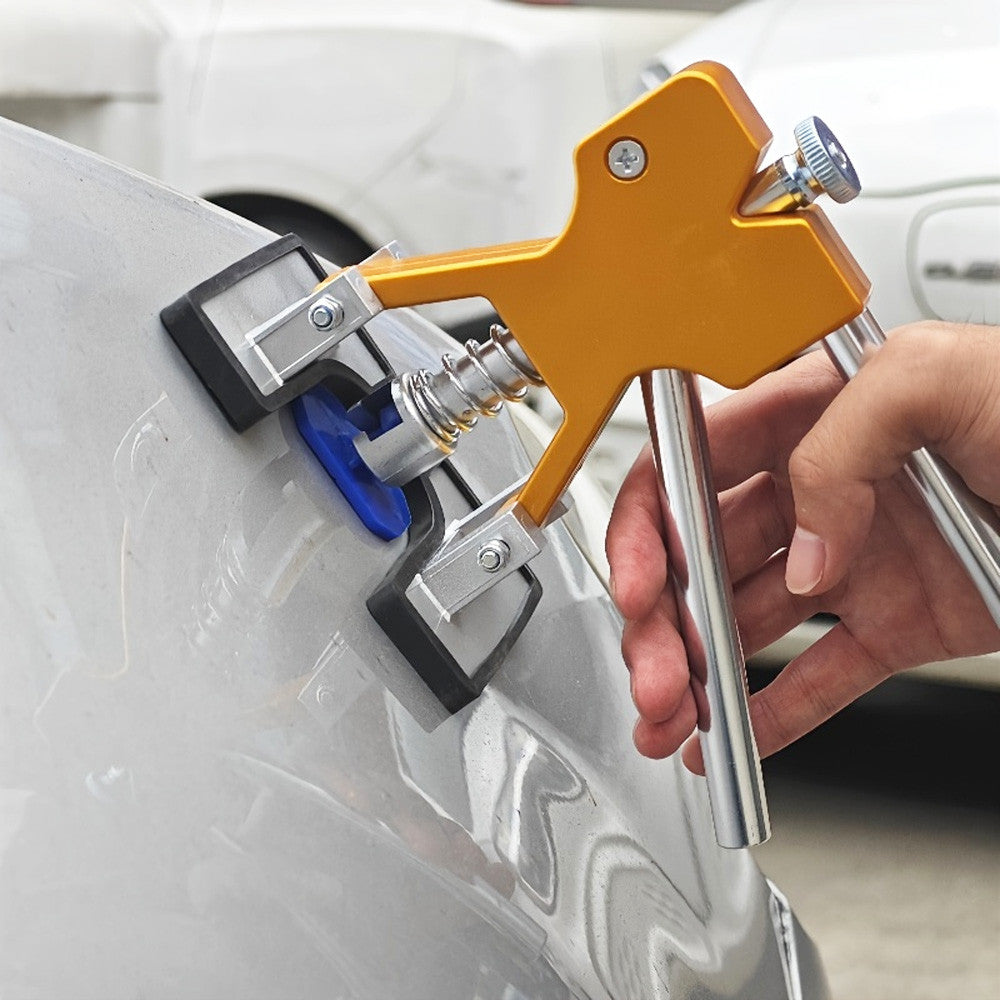 Набір для видалення вм'ятин без фарбування з комплектом грибків + клей / Професійний набір для рихтування авто