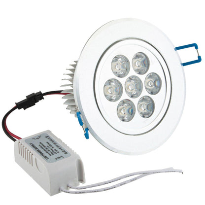 Точковий світильник поворотний 7W, Холодний Білий / LED світильник вбудований / Світлодіодний світильник врізний