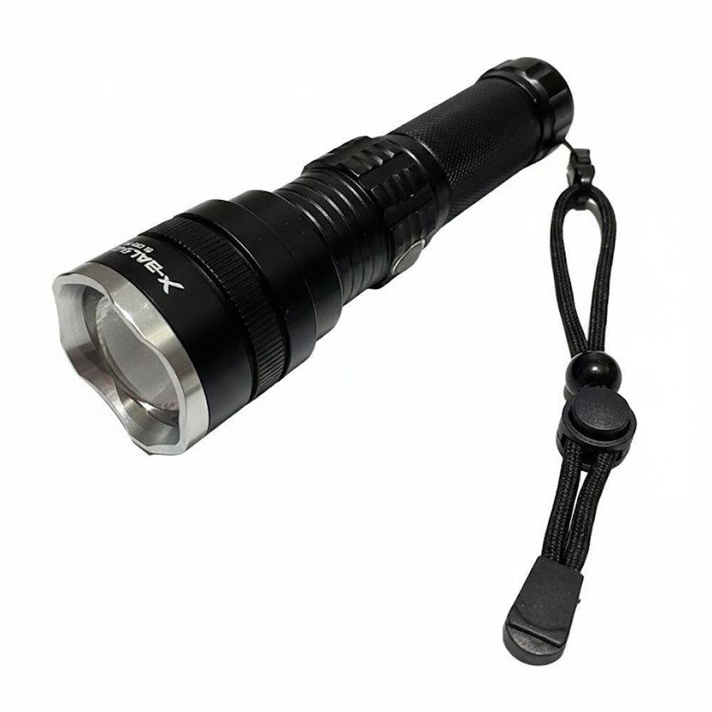 Ручний ліхтар акумуляторний з функцією Zoom, від 1х18650, BL-858-P50, Чорний / Потужний ліхтарик / Світлодіодний ліхтарик