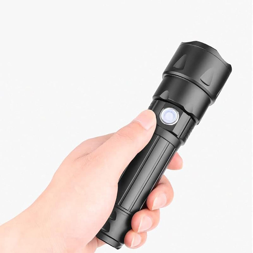 Ручний ліхтар акумуляторний з Zoom та ремінцем, від 1х18650 або 3хААА, BL-A75-P50, Чорний / Ручний ліхтарик світлодіодний