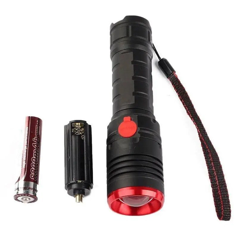 Ручний ліхтар акумуляторний, від USB, BL-A02-P50, Чорний / Тактичний ліхтарик світлодіодний / Ліхтарик ручний