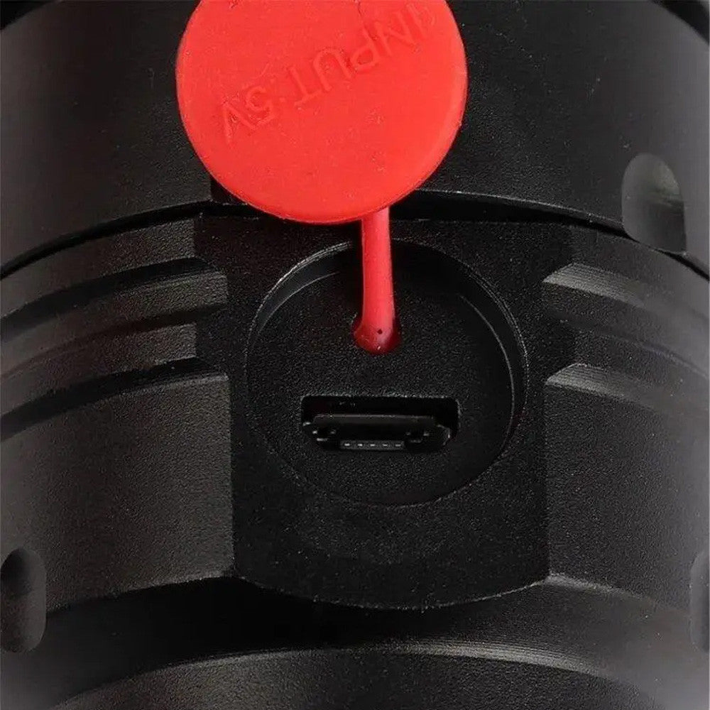 Ручний ліхтар акумуляторний, від USB, BL-A02-P50, Чорний / Тактичний ліхтарик світлодіодний / Ліхтарик ручний