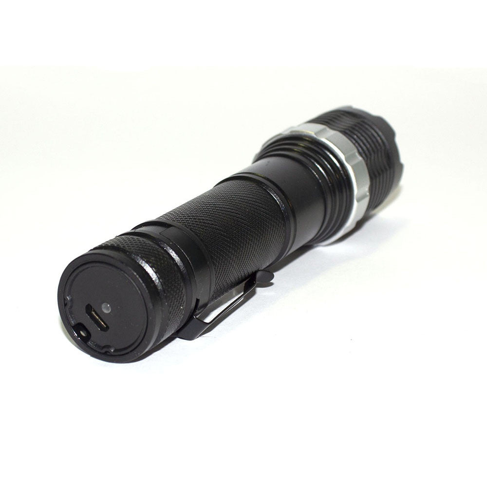 Акумуляторний ліхтар ручний c Zoom, LED + COB, ED31879 (BL669), Чорний / Ліхтар з бічним світлом / Світлодіодний ліхтарик