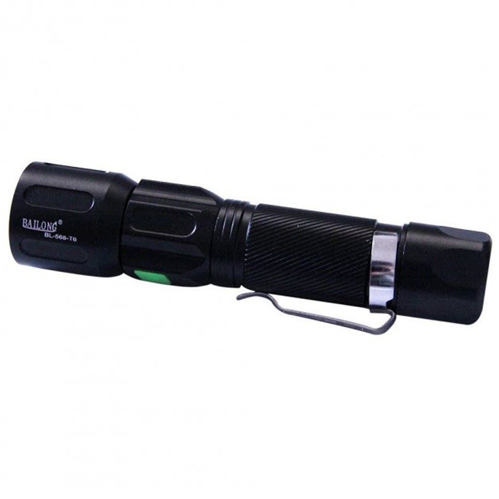 Ручний ліхтар акумуляторний від USB, BL548 T6, Чорний / LED ліхтар тактичний / Світлодіодний ліхтар ручний