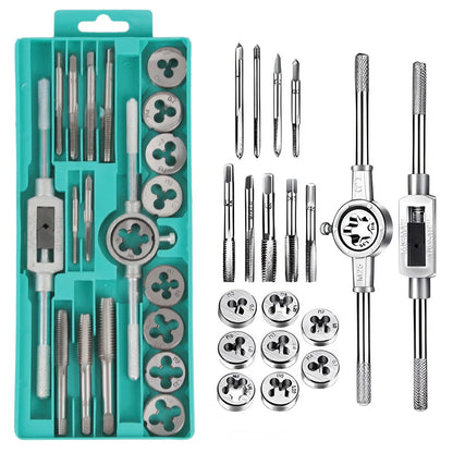 Набір мітчиків та плашок, 20 шт, в кейсі / Плашки / Мітчики / Плашки для нарізування різьби