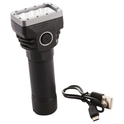 Ручний ліхтар акумуляторний, 4 режими, від USB, LY-001, Чорний / Світлодіодний ліхтарик на акумуляторі / LED ліхтар