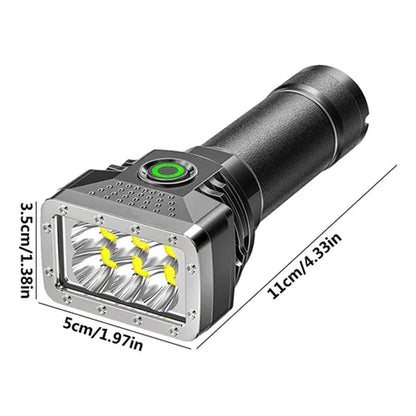 Ручний ліхтар акумуляторний, 4 режими, від USB, LY-001, Чорний / Світлодіодний ліхтарик на акумуляторі / LED ліхтар