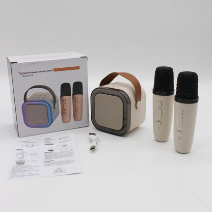 Портативна колонка-караоке  К12 / Бездротовий мікрофон з блютуз колонкою / Міні караоке