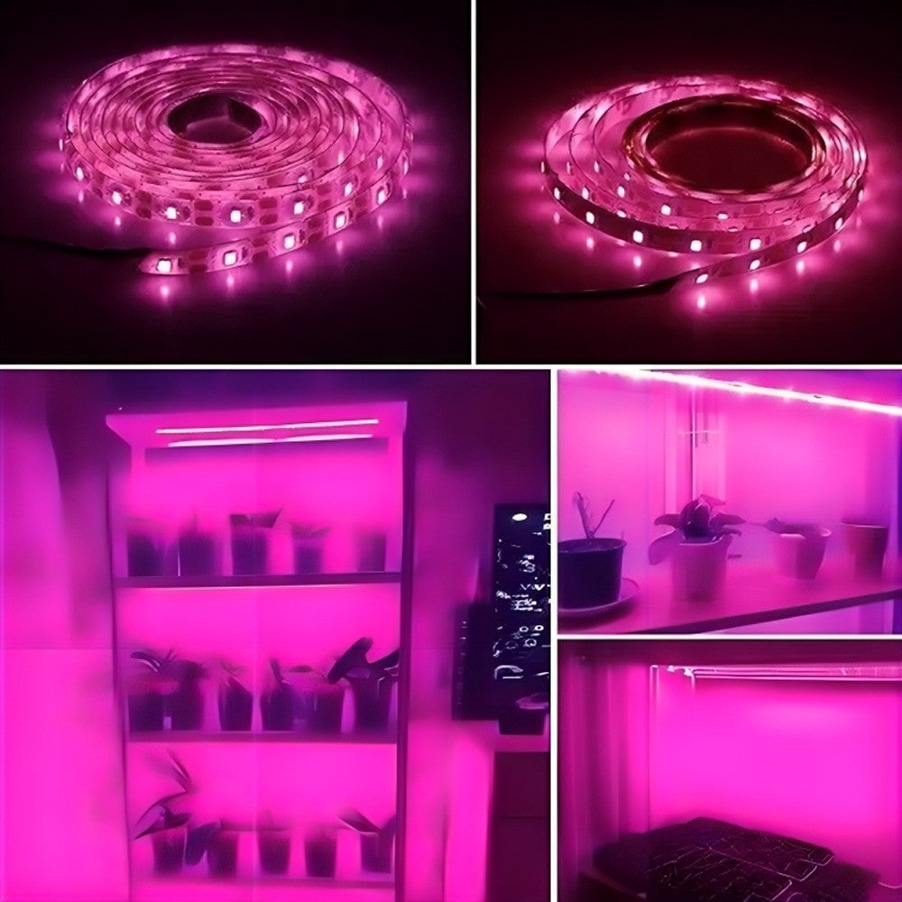 Світлодіодна фітострічка на USB, 5 м, Фіолетовий / LED стрічка для рослин / Фітострічка для розсади