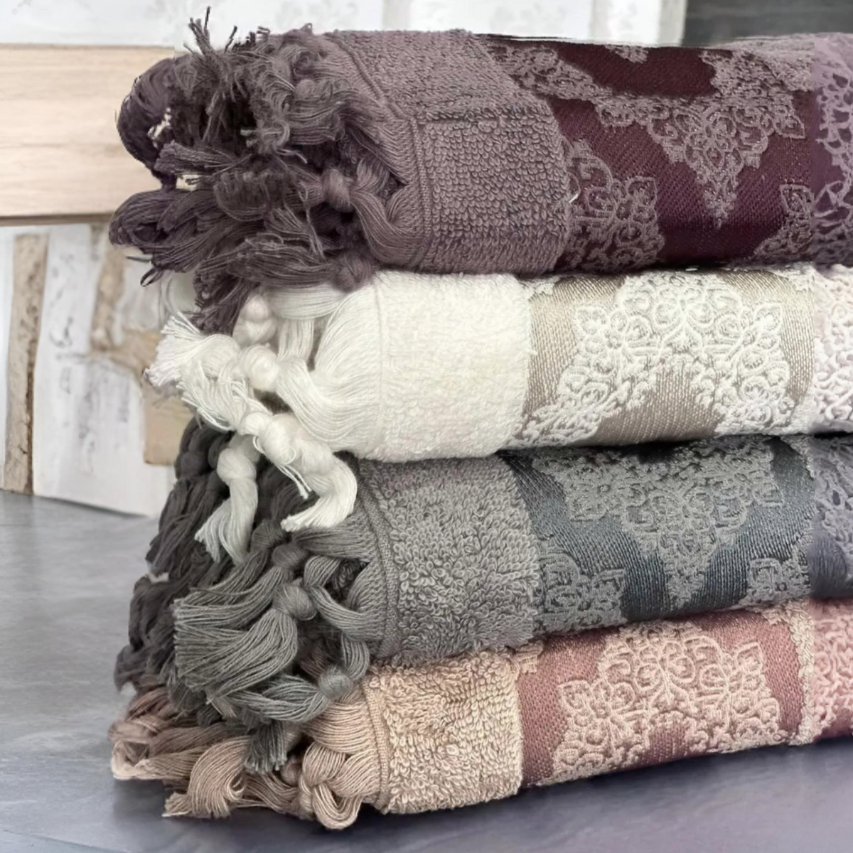 Набір рушників, 4 шт., 50x90 см, Pupilla Dore / Комплект махрових рушників / Бавовняні рушники