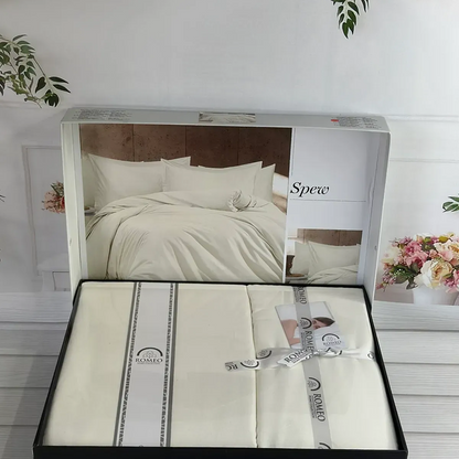 Постільна білизна сатинова, однотонна, євро, Romeo Home Spew / Комплект білизни із бавовни